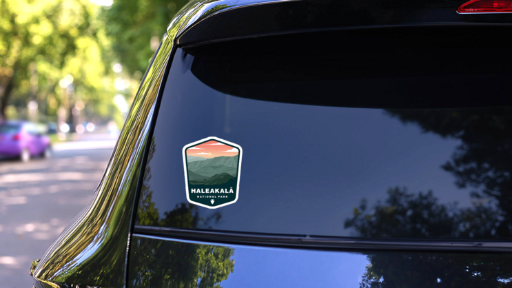 Haleakala National Park Logo Maui Hawaii Sticker on a Rear Car Window (New) example