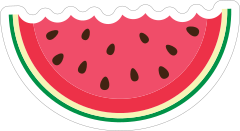 Half Eaten Watermelon Slice