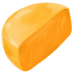 Half Of A Cheese Wheel Buttery Sticker 