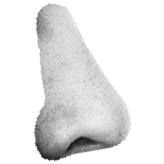 Halftone Human Nose Sticker