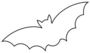 Halloween Bat Outline Sticker
