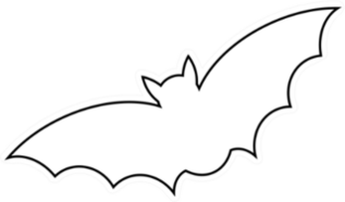 Halloween Bat Outline Sticker