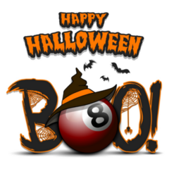 Halloween Billiard Ball Sticker