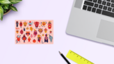 Halloween Character Sticker Sheet on a Desk (New) example