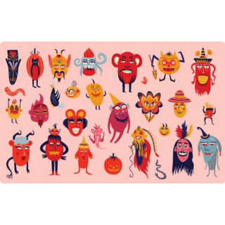 Halloween Character Sticker Sheet