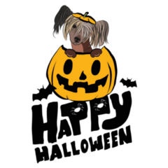 Halloween Chinese Crested Sticker