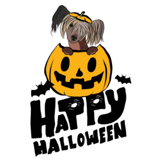 Halloween Chinese Crested Sticker