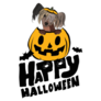Halloween Chinese Crested Sticker
