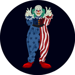 Halloween Clown Monster Costume Sticker