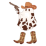 Halloween Cute Cowboy Ghost With Gun & Boots Sticker