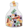 Halloween Desserts In Glass Jar Illustration Sticker