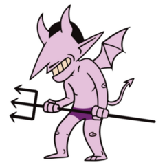 Halloween Devil Bat Sticker