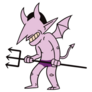 Halloween Devil Bat Sticker