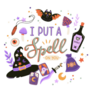 Halloween Elements Spell On You Sticker