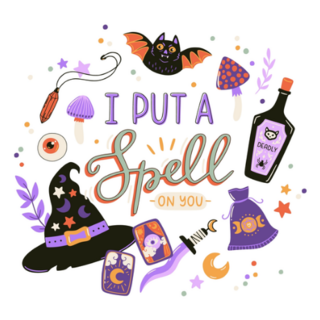Halloween Elements Spell On You Sticker