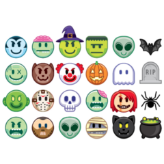 Halloween Emojis Sticker Sheet