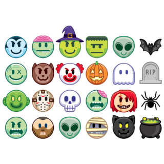 Halloween Emojis Sticker Sheet