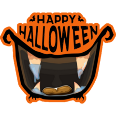 Halloween Fangs Sticker