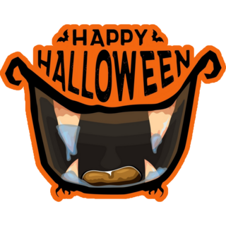 Halloween Fangs Sticker