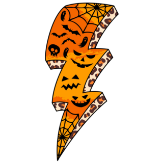 Halloween Lightning Bolt Sticker