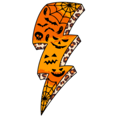 Halloween Lightning Bolt Sticker