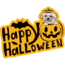 Halloween Maltese Sticker