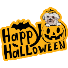 Halloween Maltese Sticker