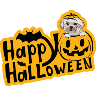 Halloween Maltese Sticker