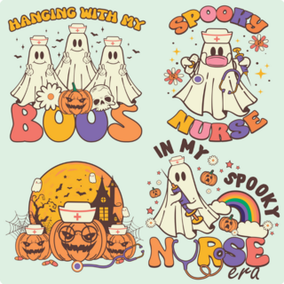 Halloween Nurse Sticker Sheet 