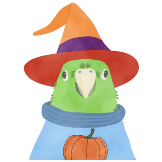 Halloween Parakeet Sticker