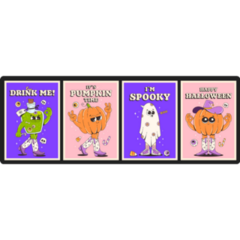 Halloween Poster Sticker Sheet