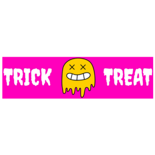 Halloween Psychedelic Trick Or Treat Sticker