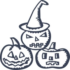 Halloween Pumpkins JackO Lanterns Sticker