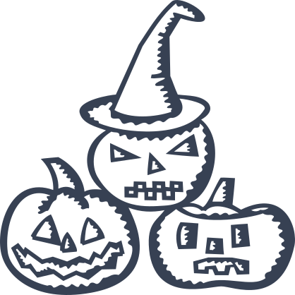 Halloween Pumpkins JackO Lanterns Sticker