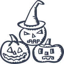 Halloween Pumpkins JackO Lanterns Sticker