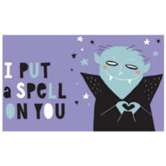 Halloween Scary Vampire I Put A Spell On You Sticker