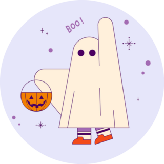 Halloween Spooky Autumn Ghost Sticker