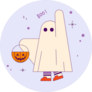Halloween Spooky Autumn Ghost Sticker