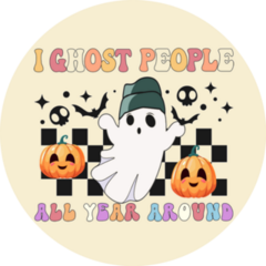 Halloween Spooky I Ghost People All Year Around Sticker
