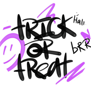 Halloween Trick Or Treat Graffiti Sticker