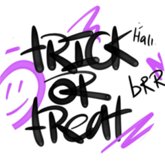 Halloween Trick Or Treat Graffiti Sticker
