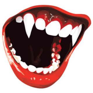 Halloween Vampire Teeth Sticker
