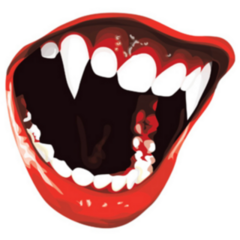Halloween Vampire Teeth Sticker