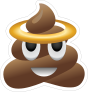 Halo Poop Emoji Sticker