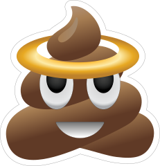 Halo Poop Emoji Sticker