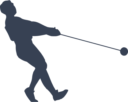 Hammer Throw Leaning Back Sticker