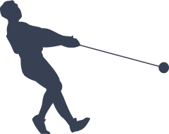 Hammer Throw Leaning Back Sticker