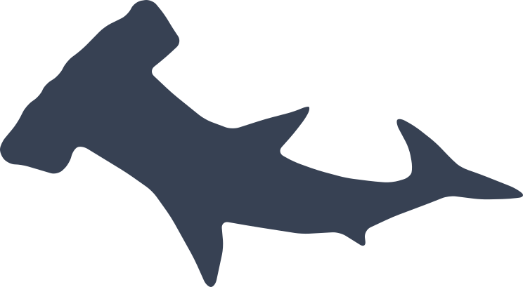 Hammerhead Shark Silhouette Sticker