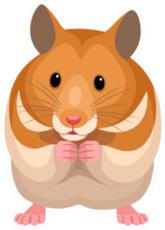 Hamster Illustration Sticker