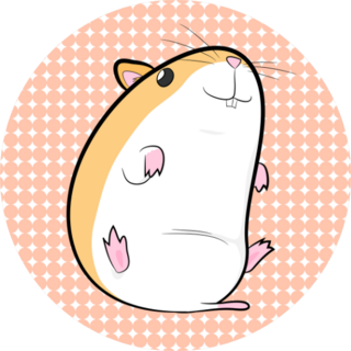 Hamster On Cute Background Sticker